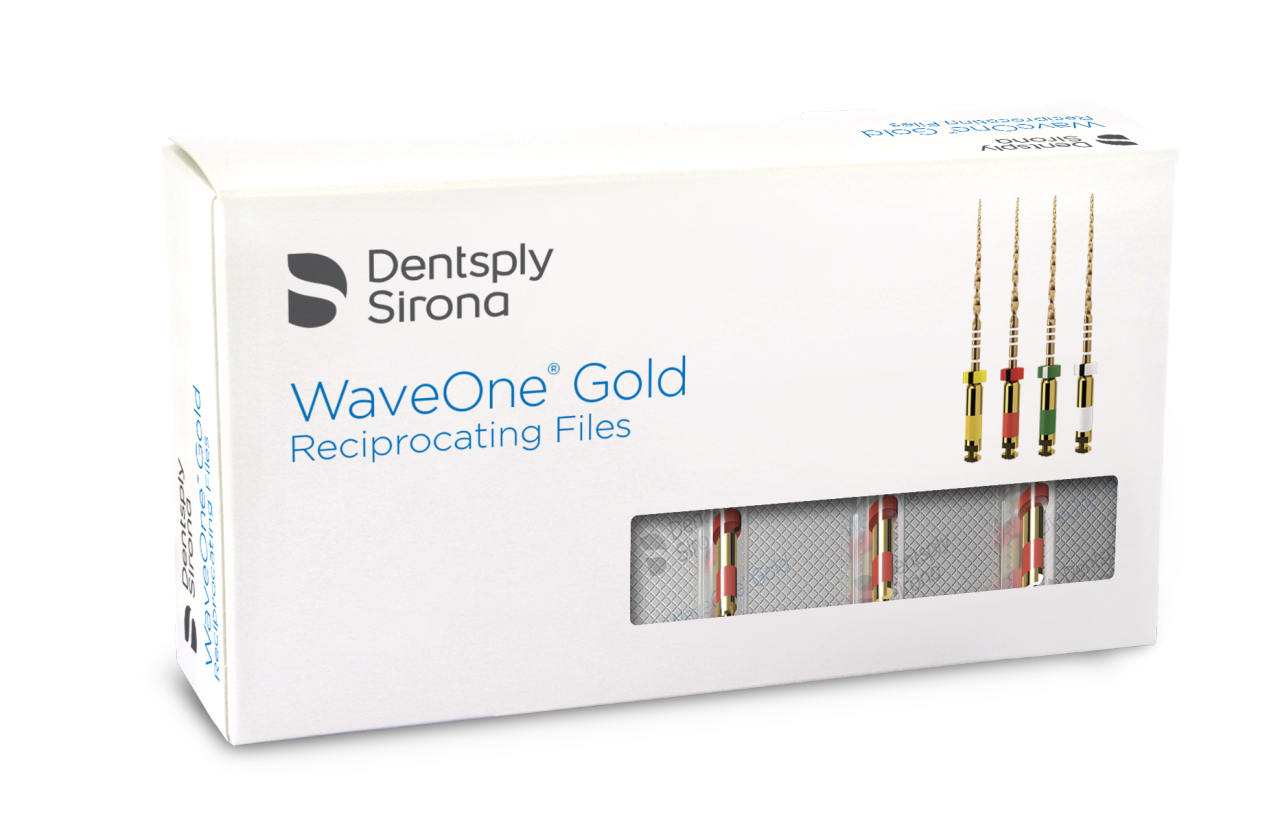 Packshot de limas endodônticas WaveOne Gold